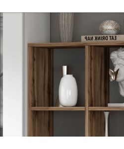 Parete Attrezzata Maruska Soggiorno Bianco Lucido 170x30x180 cm