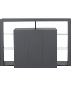 Web Furniture Credenza Essential Highboard 3 Ante 150 Antracite Opaco - 150x40x100 cm