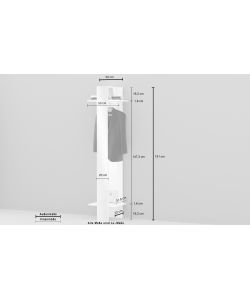 Kompact Appendiabito Bianco Lucido con specchio