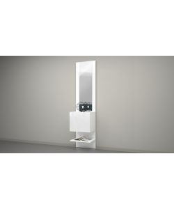 Scarpiera Kompact Con Specchiera Bianco Lucido