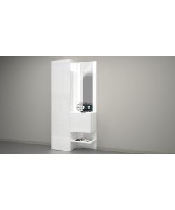 Web Furniture Armadio Multiuso Kompact 2 Pezzi Bianco Lucido 90x35x191