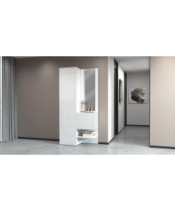 Web Furniture Armadio Multiuso Kompact 2 Pezzi Bianco Lucido 90x35x191