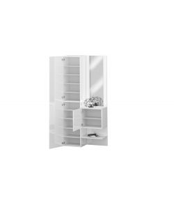 Web Furniture Armadio Multiuso Kompact 2 Pezzi Bianco Lucido 90x35x191