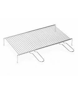 Graticola Pesante Cromata 35x60 cm con Piedi per Barbecue Fai-da-te