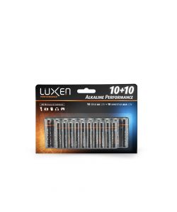 Luxen Set Pile Alcaline - 10 Stilo AA + 10 Ministilo AAA 1,5V