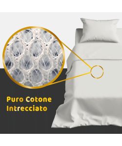 Batik Set Lenzuola Singolo Cotone 100% Crema - Morbido e Elegante