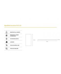 Pannello Decorativo murale UV Marmo Bianco Lucido 60x120 cm Ultra Slim per Interni