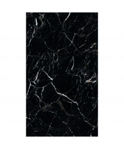 Pannello Decorativo Murale UV Effetto Marmo Nero Lucido 60x120 cm - Rivestimento Moderno