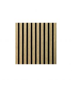 Pannello Fonoassorbente Murale effetto Rovere 60x60 cm con Listelli