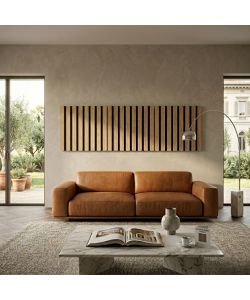 Pannello Fonoassorbente Murale effetto Rovere 60x60 cm con Listelli