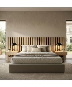 Pannello Fonoassorbente Murale effetto Rovere 60x60 cm con Listelli