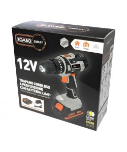 Kombo Trapano a Percussione Cordless 12V - Batteria 2.0 AH