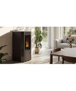 CSThermos Stufa a pellet canalizzabile Cortina tortora 12 kW A+ 97%