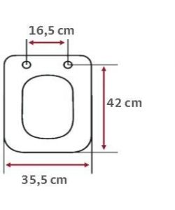 Sedile WC Tesi Termoindurente bianco lucido