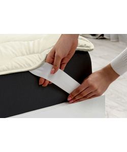 Topper Bianco in Poliestere per Letto Matrimoniale 160x190 cm