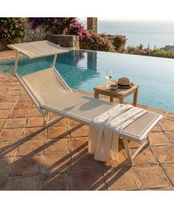 Cosma Lettino Prendisole Jesolo Beige - Schienale Reclinabile
