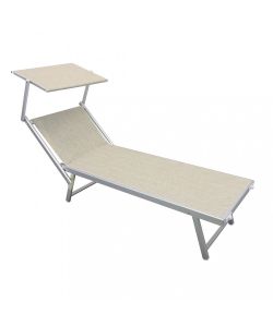 Cosma Lettino Prendisole Jesolo Beige - Schienale Reclinabile