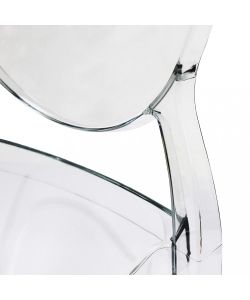 Cosma Sedia Louvre Trasparente in Policarbonato 49x36x90 cm Moderno