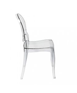 Cosma Sedia Louvre Trasparente in Policarbonato 49x36x90 cm Moderno