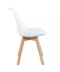 Cosma Sedia Marsiglia Bianca in Polipropilene e Faggio 82 cm