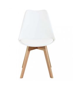 Cosma Sedia Marsiglia Bianca in Polipropilene e Faggio 82 cm