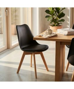 Cosma Sedia Marsiglia Nera per Cucina e Sala da Pranzo 82 cm