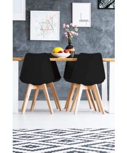 Cosma Sedia Marsiglia Nera per Cucina e Sala da Pranzo 82 cm