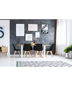 Cosma Sedia Marsiglia Nera per Cucina e Sala da Pranzo 82 cm