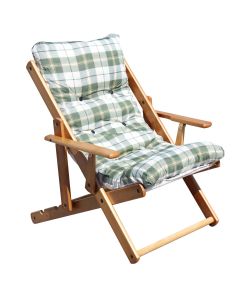 Cosma Poltrona Relax 3 Posizioni Verde con Cuscino 84x60x100 cm