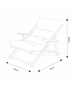 Cosma Poltrona Relax 3 Posizioni Blu con Cuscino per Soggiorno 84x60x100