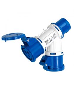 Adattatore Spina Cee 2P+T 2 Prese Cee 2P+T Ip44 Rosi