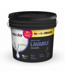 Idropittura Lavabile Bianca 10+5 l Iriscolor