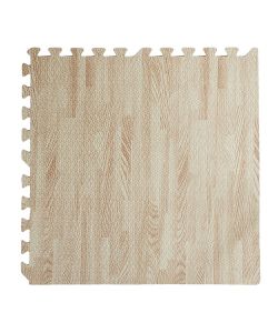 4PZ Tappetino puzzle morbido EFFETTO LEGNO BIANCO 60 x 60 x 0,8 cm per bambini