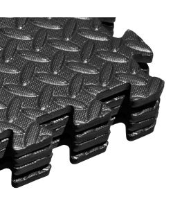 4PZ Tappetino puzzle NERO MANDORLATO 60x60x1 per bambini
