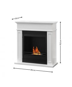 Divina Fire Camino a Bioetanolo Jefferson - Bianco - 3,4kW