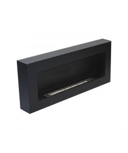 Divina Fire Camino a Bioetanolo da Parete Siena - Nero - 90x12x40 cm