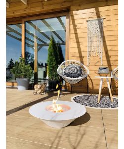 Divina Fire Camino a Bioetanolo da Giardino Santorini Bianco - D.60 cm