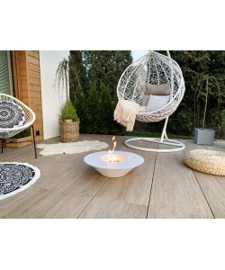 Divina Fire Camino a Bioetanolo da Giardino Santorini Bianco - D.60 cm