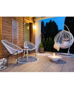 Divina Fire Camino a Bioetanolo da Giardino Santorini Bianco - D.60 cm
