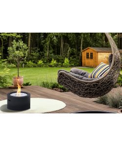 Divina Fire Camino Bioetanolo Rodi Nero D.47,5 cm con Sassolini
