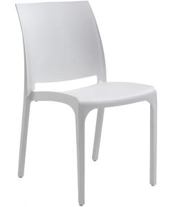 Sedia set 4 pz in resina impilabile made in Italy design per interno esterno SOFIA Bianca