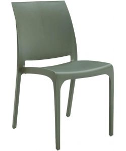 Sedia set 4 pz in resina impilabile made in Italy design per interno esterno SOFIA Verde Salvia