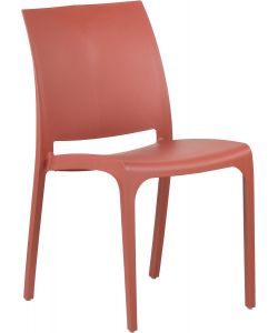 Sedia set 4 pz in resina impilabile made in Italy design per interno esterno SOFIA Rossa