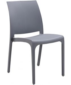 Sedia set 4 pz in resina impilabile made in Italy design per interno esterno SOFIA Grigio chiaro