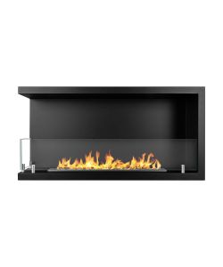 Parafiamma In Vetro Temperato MESIDA 38x38x15 Cm Per Tavolo Fuoco – 4 Pannelli Con Staffe