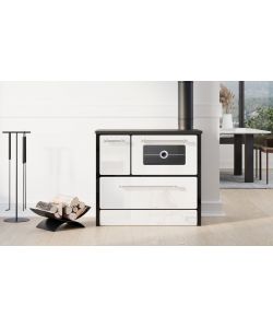 Divina Fire Cucina a Legna Beatrice - Bianca - 87x51x79cm - 9 kW