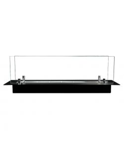 Divina Fire Bruciatore Bioetanolo Acciaio Inox con Vetro - 65cm - 0,7L