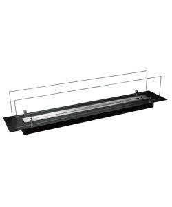 Divina Fire Bruciatore Bioetanolo Acciaio Inox con Vetro - 100cm - 1L