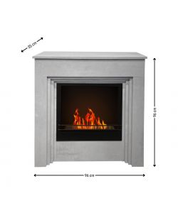 Divina Fire Camino a Bioetanolo Bellini - Effetto Cemento - 3,4 kW