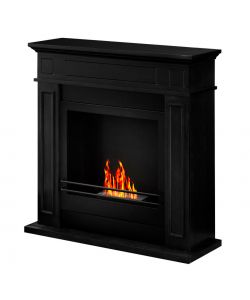 Divina Fire Camino a Bioetanolo Jefferson MDF Nero - 89,5x28x90,5 cm